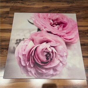 Pink Floral Canvas Art